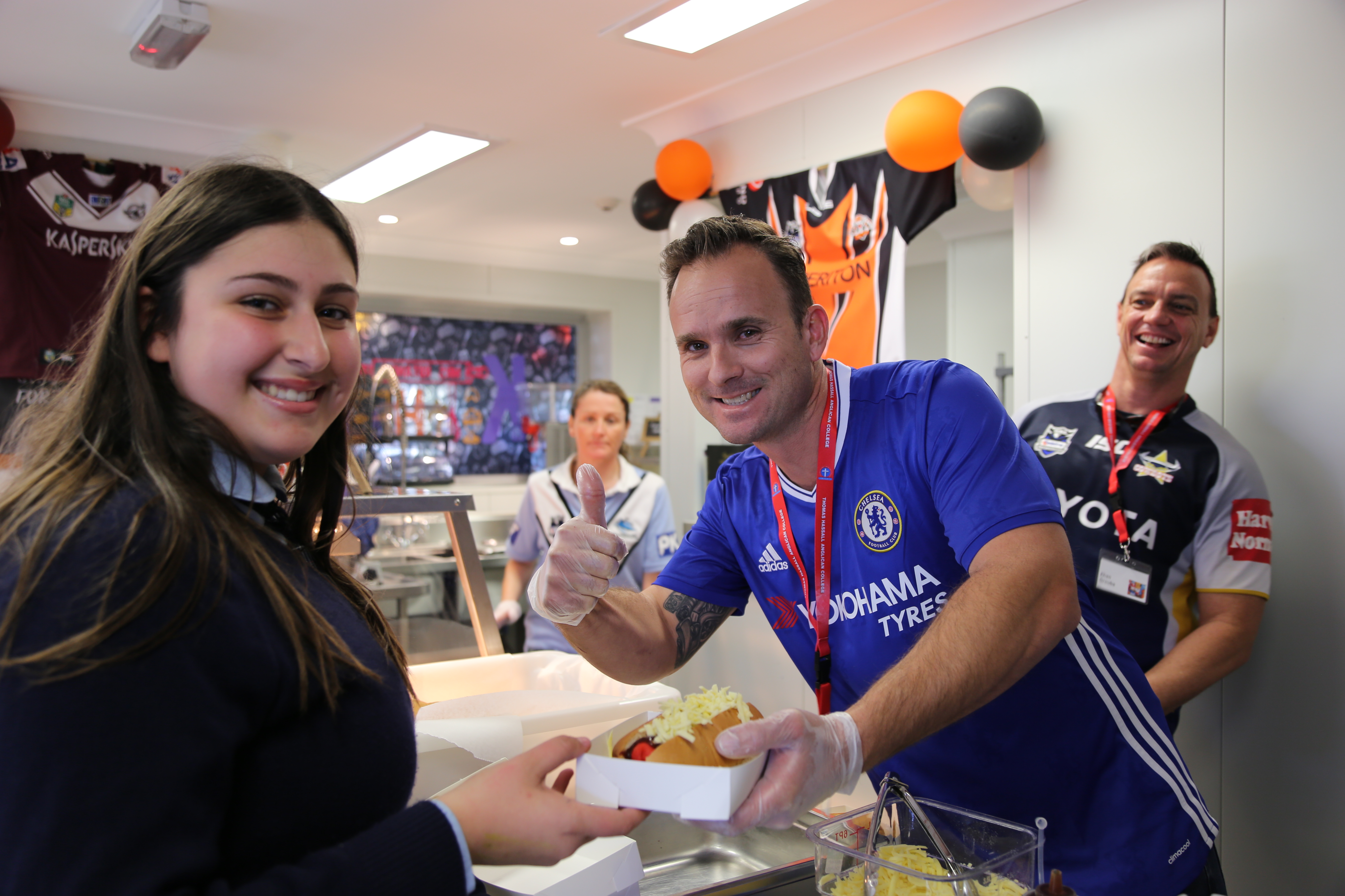 Dads Day in the canteen, MRK, Dads, Cantebury Bulldogs, Bulldogs, fan, Brad Eastwood, Brad Abbey