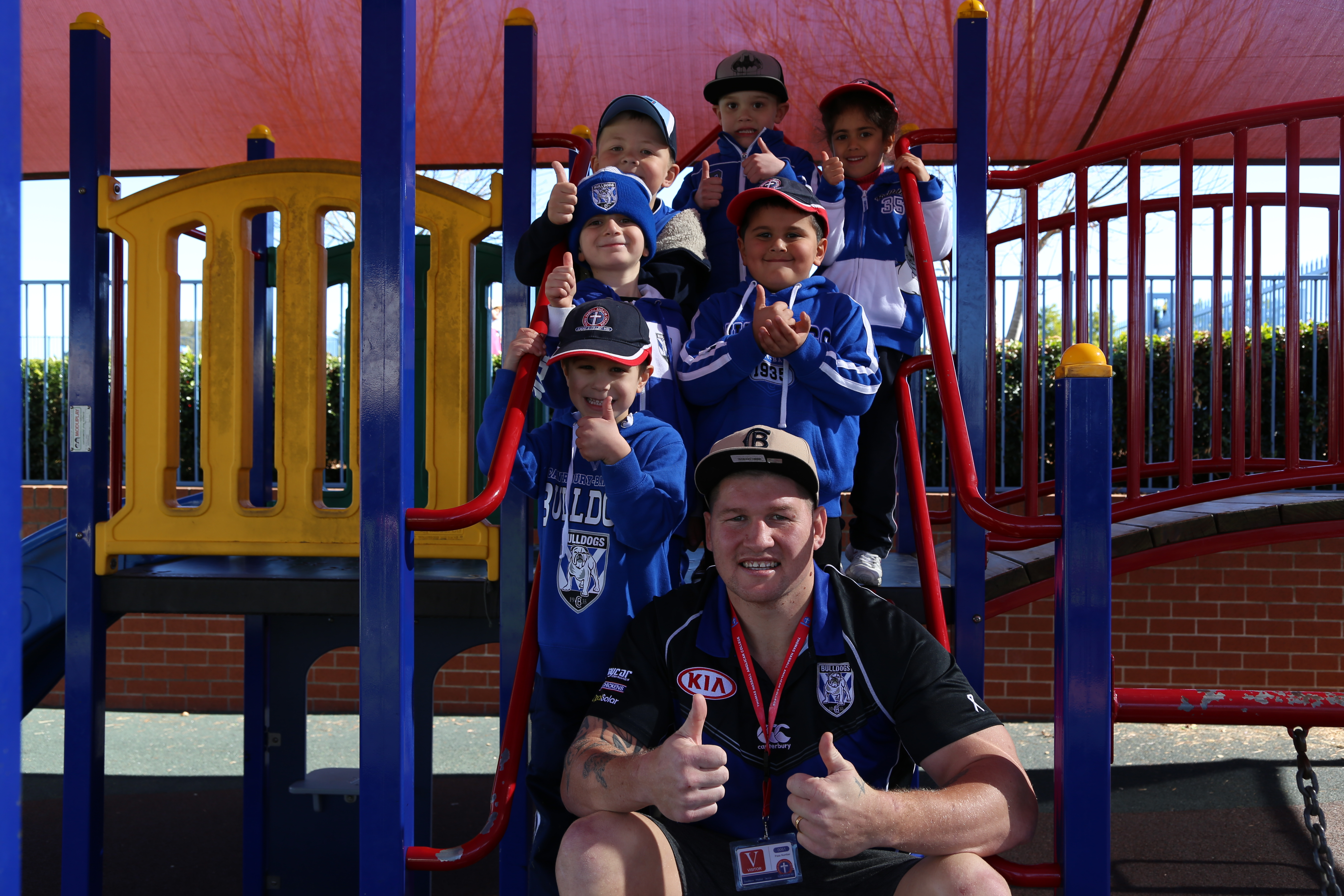 Dads Day in the canteen, MRK, Dads, Cantebury Bulldogs, Bulldogs, fan, Brad Eastwood, Brad Abbey