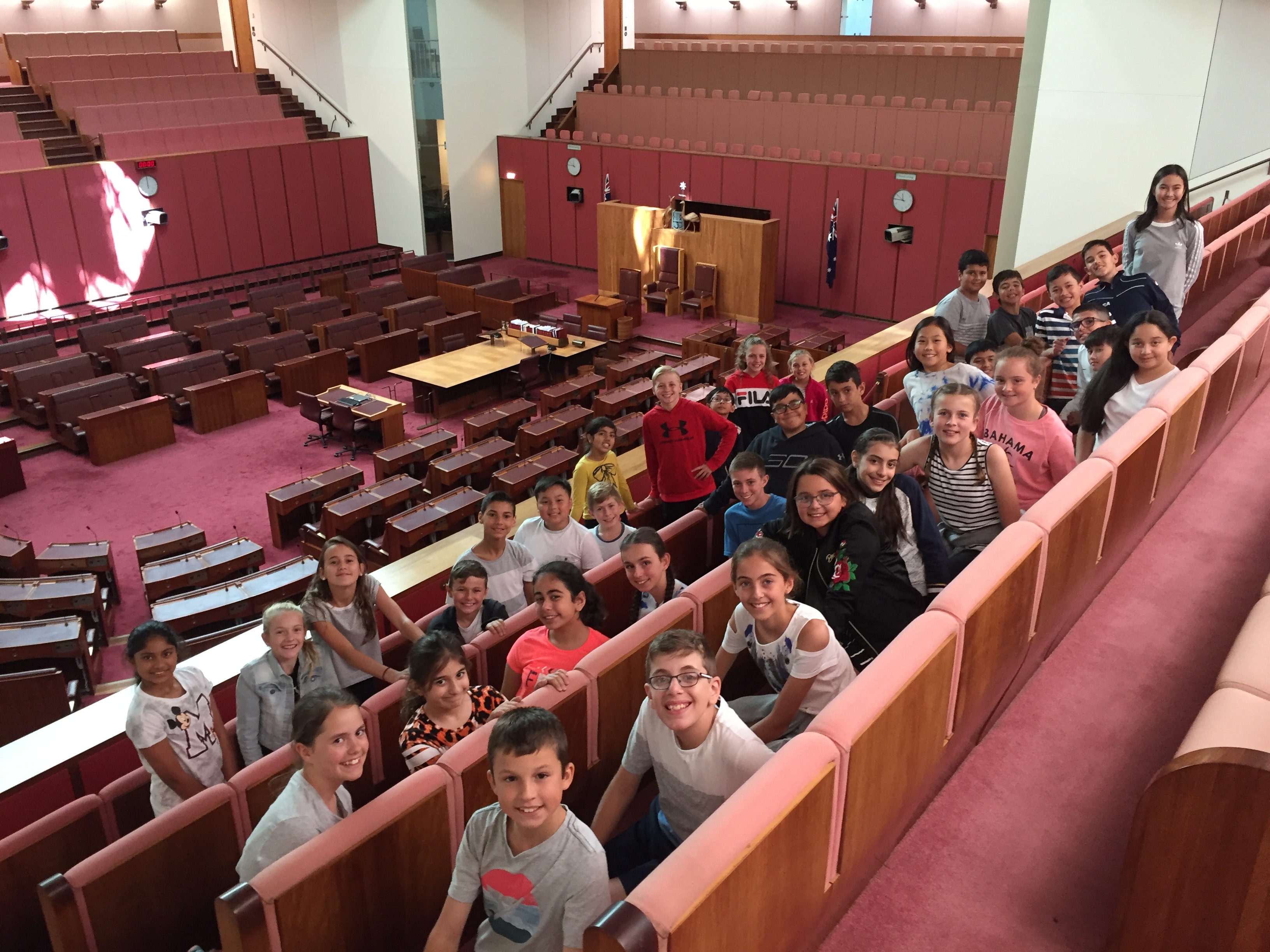 Year 6 visiting Parliament House