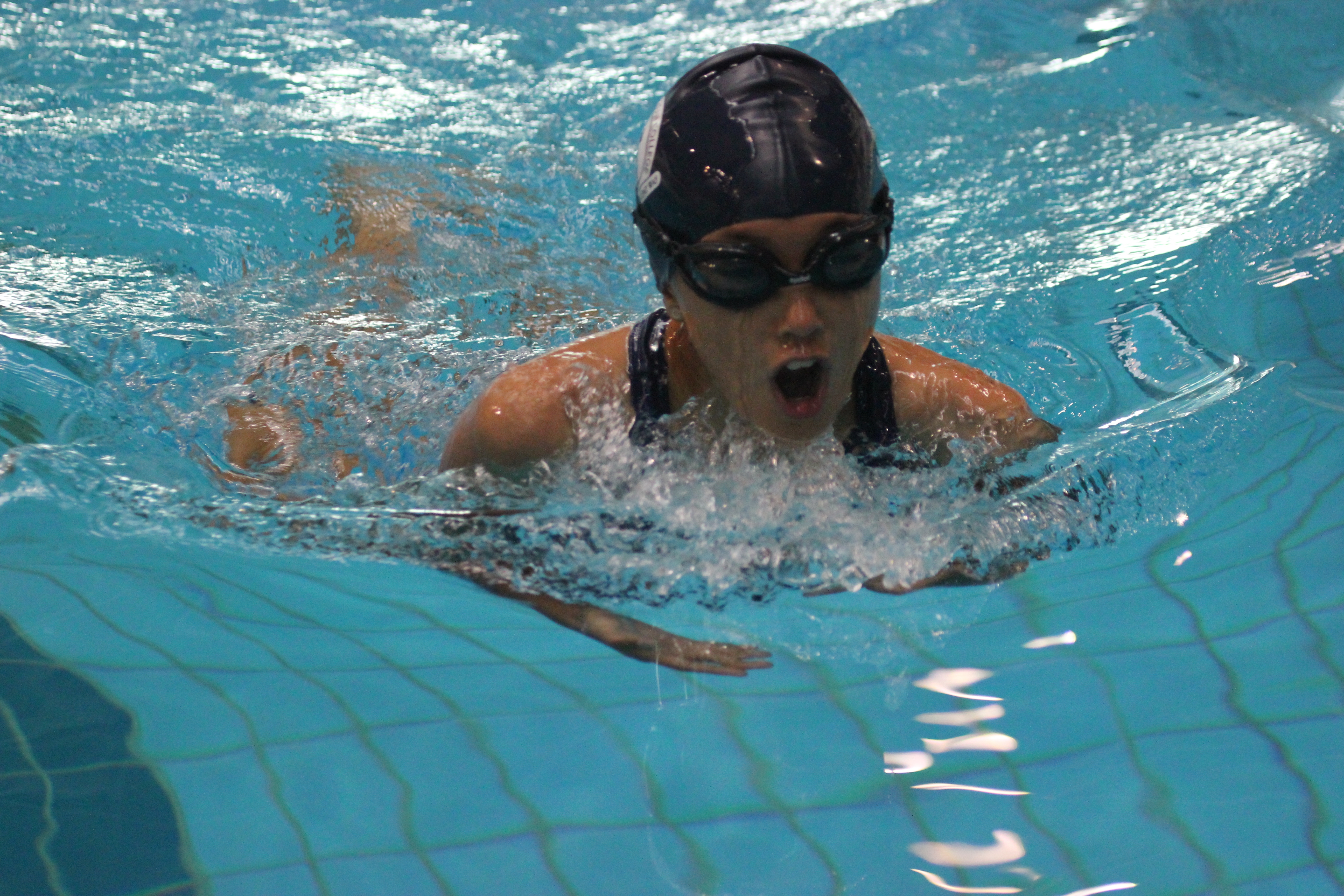 girl swimming breaststroke