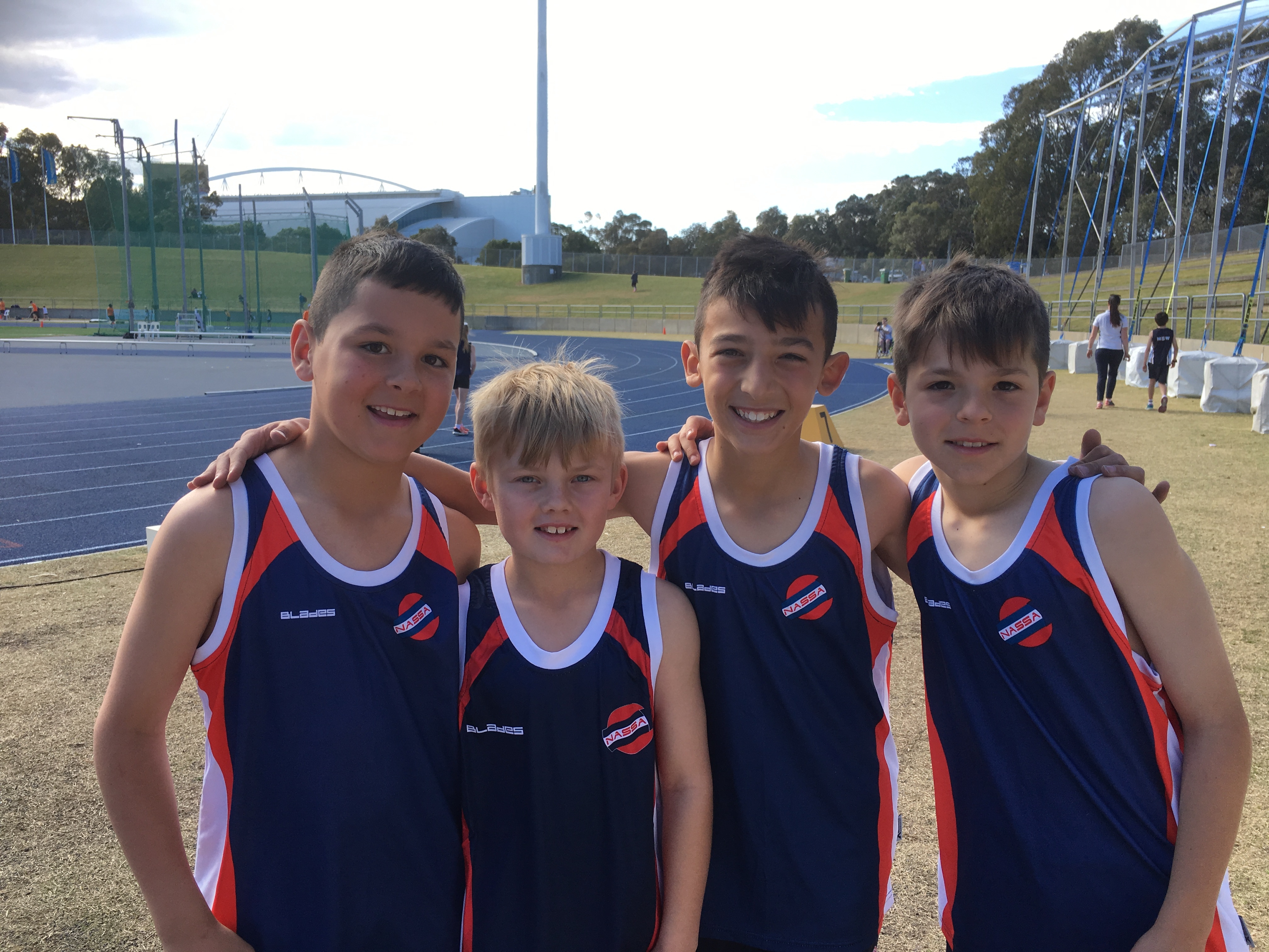 Junior boys relay team athletics