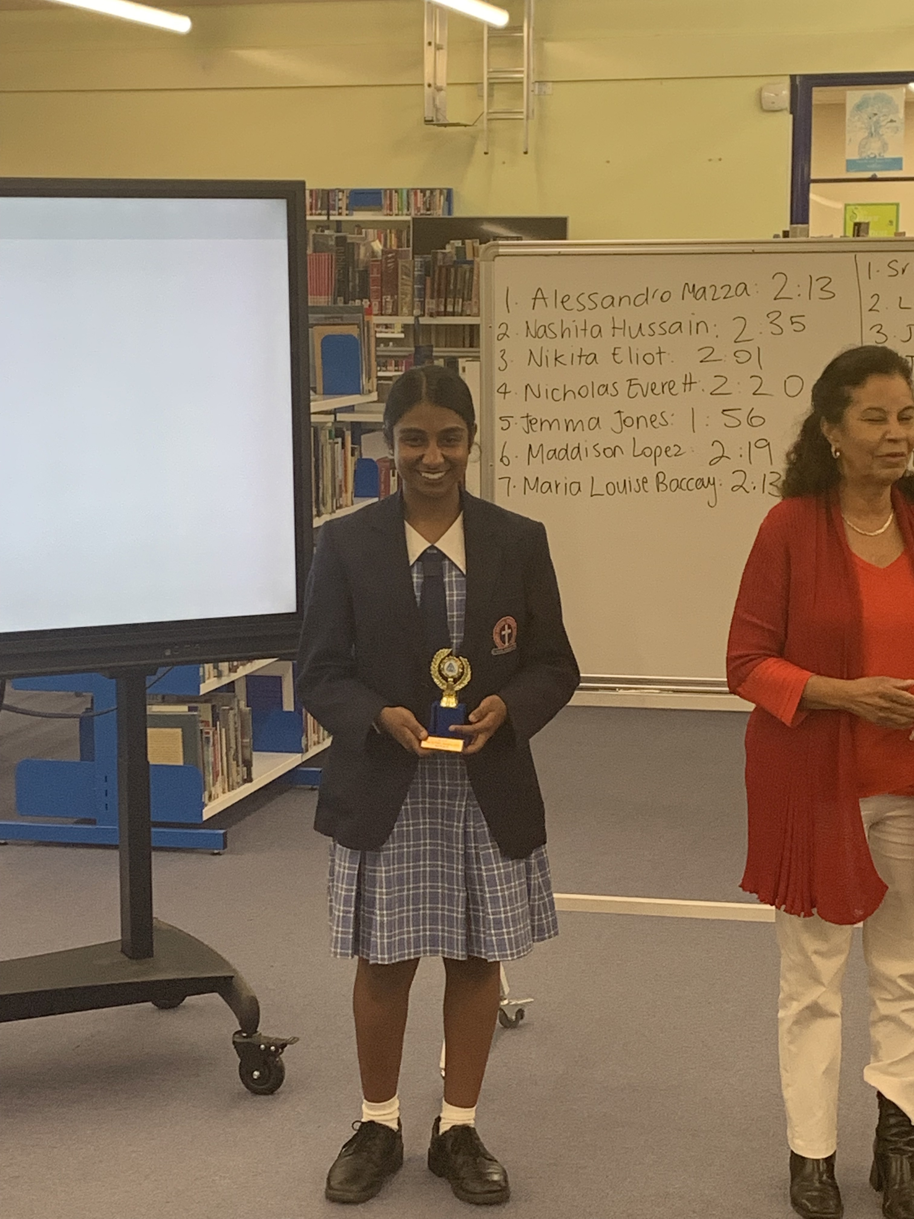 Nashita in MISA Year 10 Public Speaking Comp