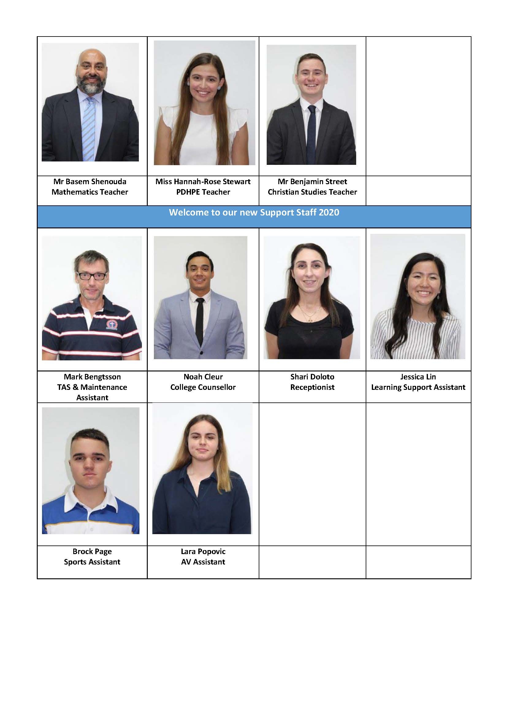 New staff 
