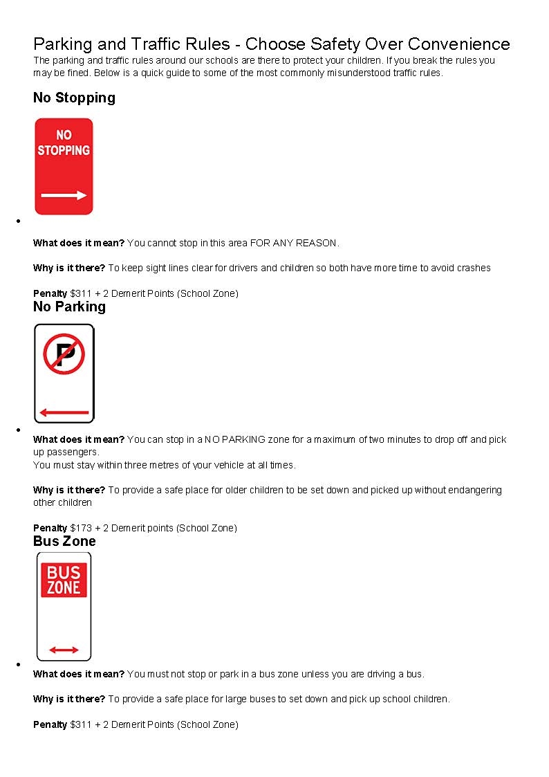 Parking Information 2019