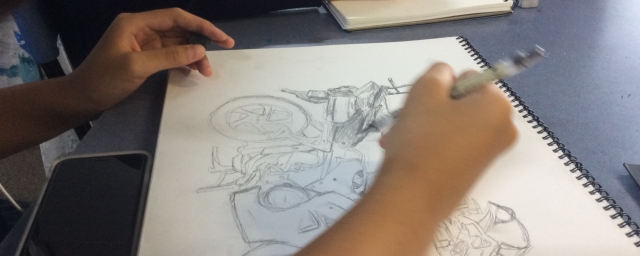 Motorbike visual arts