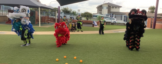 Lion dancing