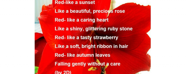 Year 2 poem red