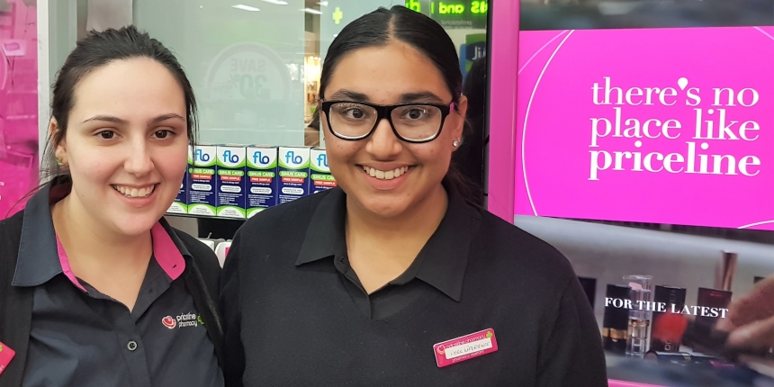 Tanisha at point of sales in Priceline Chemist 