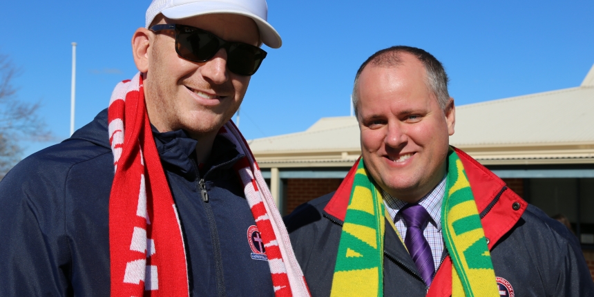 Dads Day in the canteen, MRK, Dads, Cantebury Bulldogs, Bulldogs, fan, Brad Eastwood, Brad Abbey