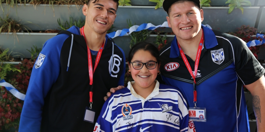 Dads Day in the canteen, MRK, Dads, Cantebury Bulldogs, Bulldogs, fan, Brad Eastwood, Brad Abbey