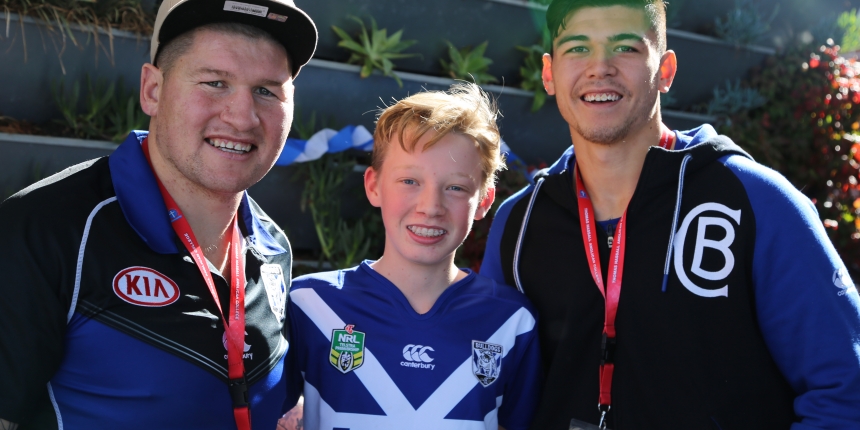 Dads Day in the canteen, MRK, Dads, Cantebury Bulldogs, Bulldogs, fan, Brad Eastwood, Brad Abbey