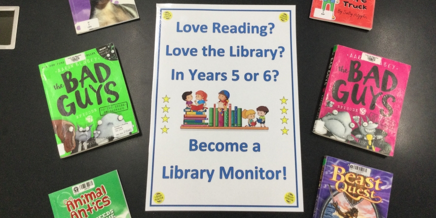 Library Monitors wanted for Junior Library