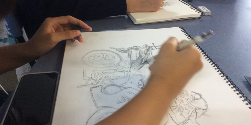 Motorbike visual arts