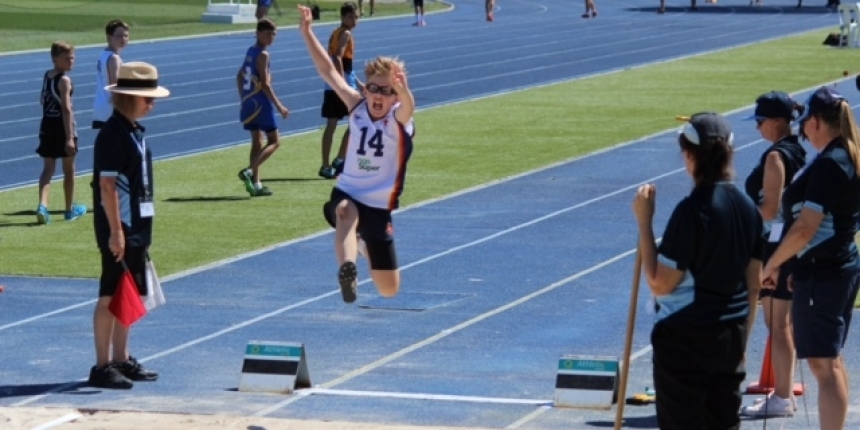 PSSA long jump Luke Moran athletics