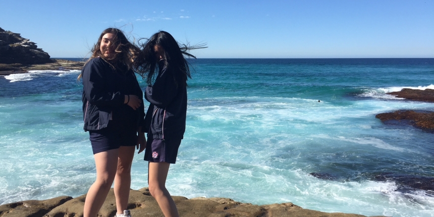 Windblown girls