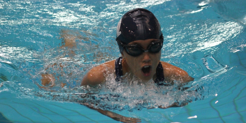 girl swimming breaststroke