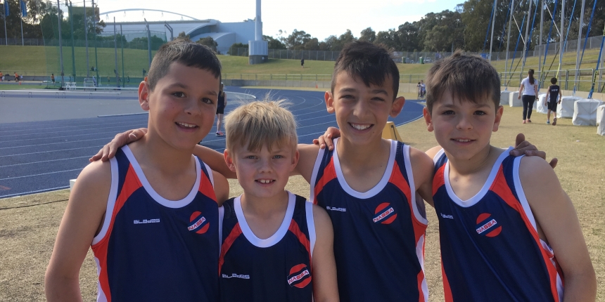 Junior boys relay team athletics