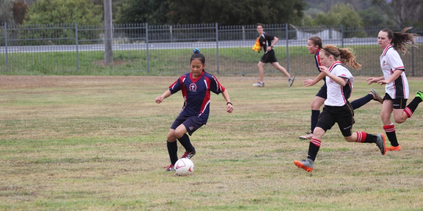 IPSSO girls soccer ball.