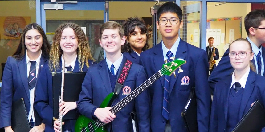 Students with Instruments