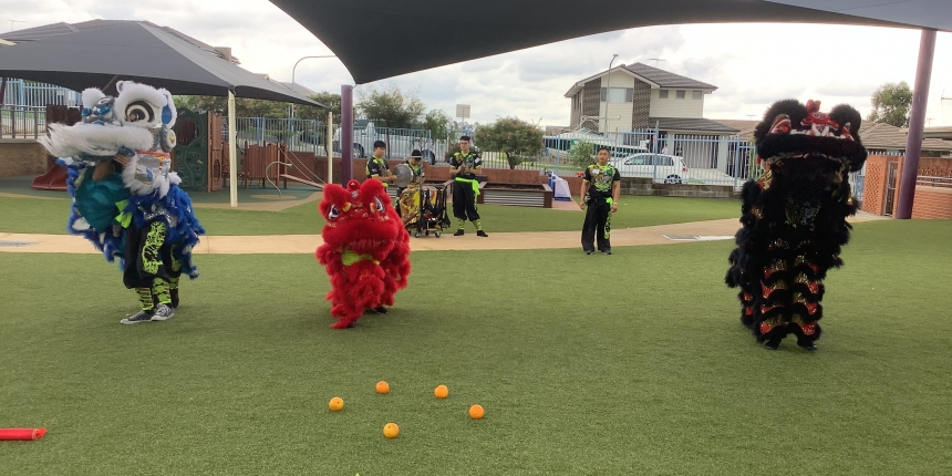 Lion dancing