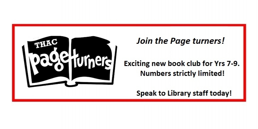 Page turners book club for Yrs 7 to 9