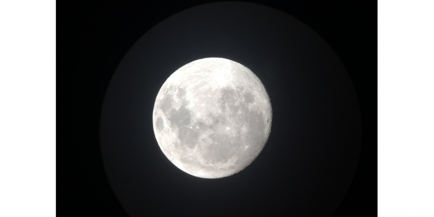 Our beautiful Moon as viewed from a telescope