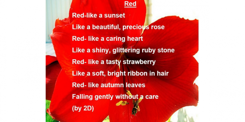 Year 2 poem red