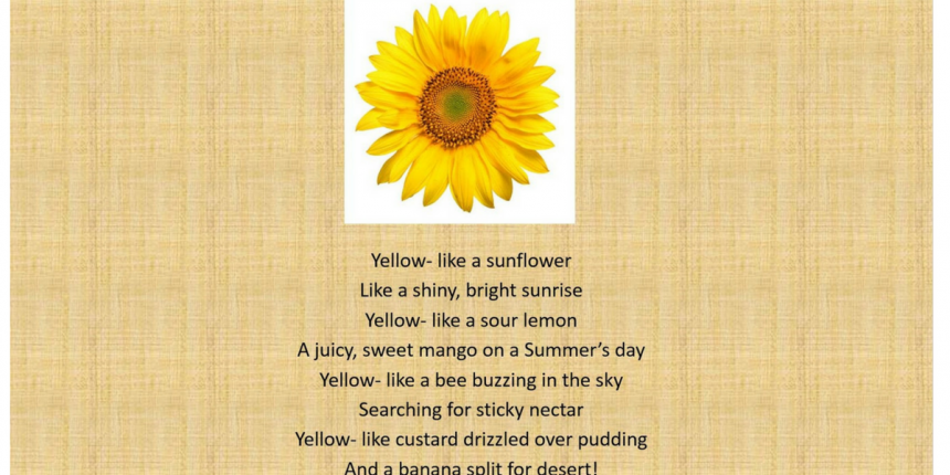 Year 2 poem yellow